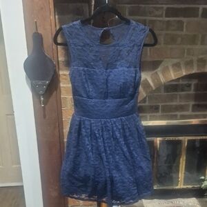 B Darlin Navy Lace Dress